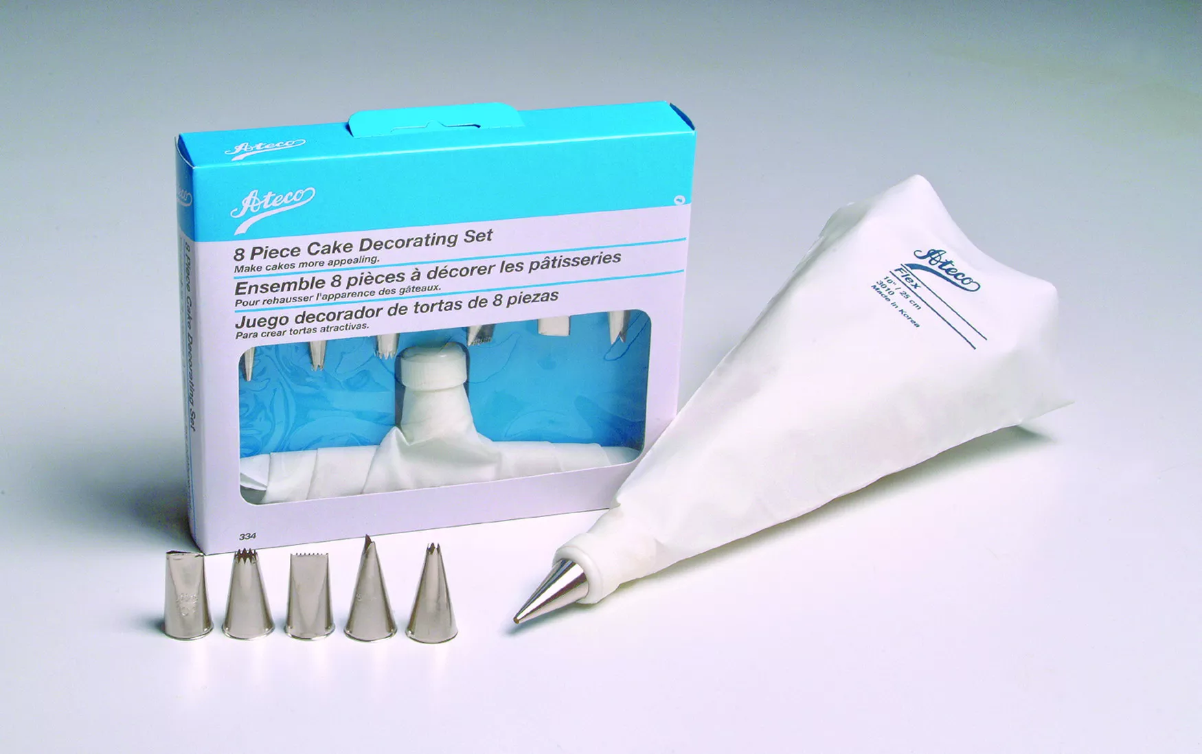 Ateco 8 Piece Cake Decorating Set #334
