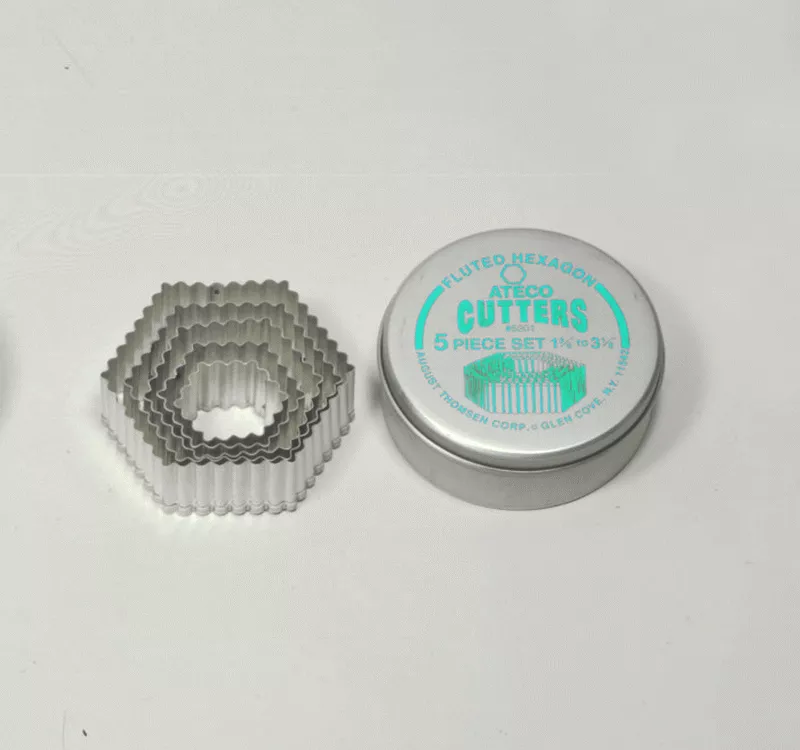 Ateco Fluted Hexagon Cutter Set