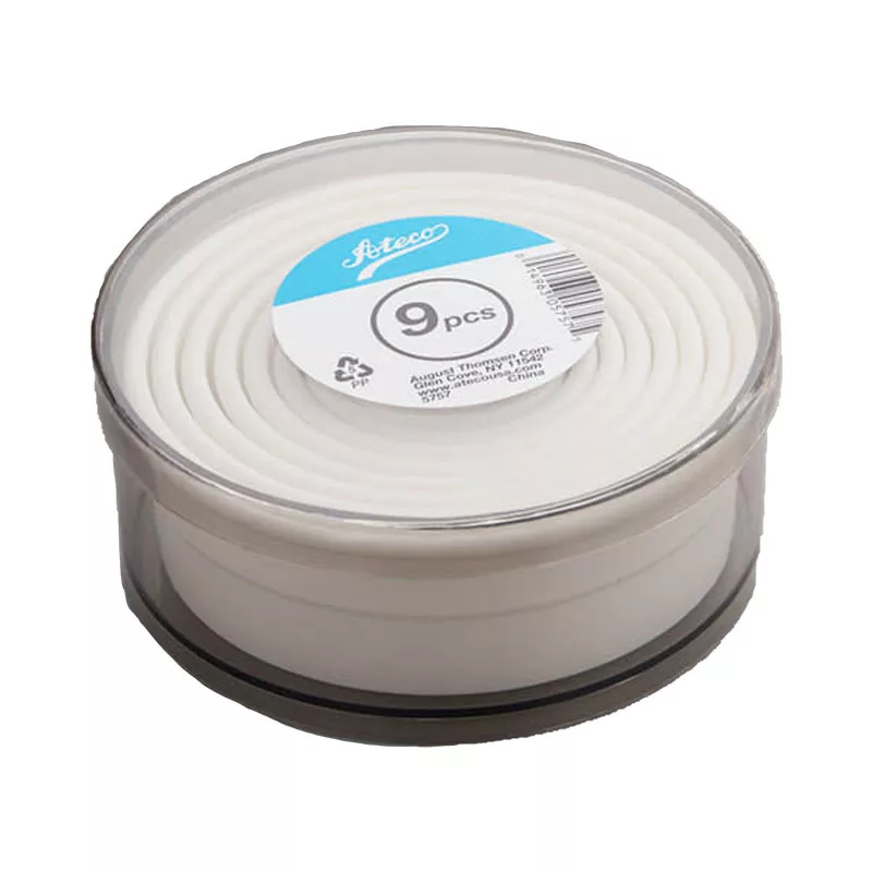 ateco-plain-round-cutter-plastic-9-ct Ateco - Plain Round Cutter, Plastic (9 ct)