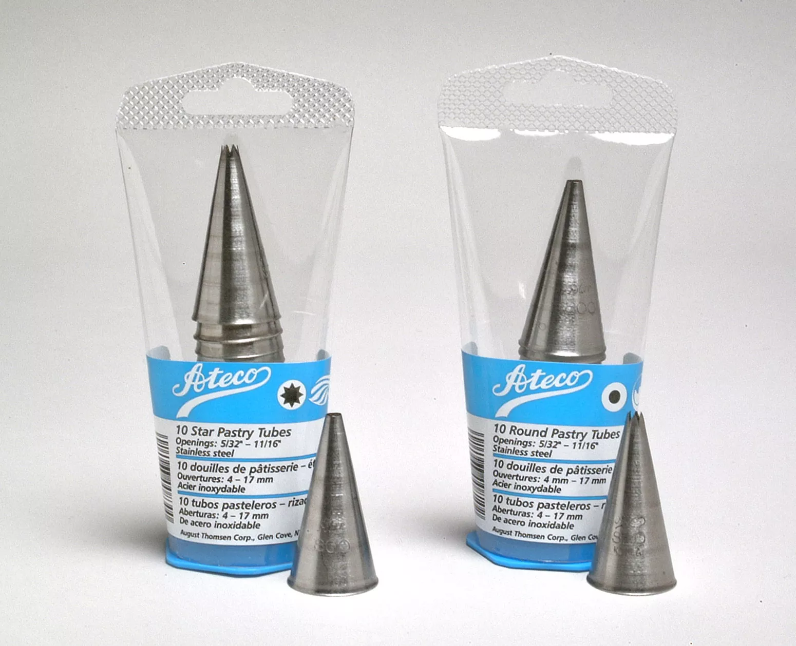 ateco-round-pastry-tube-set-10-810 Ateco Round Pastry Tube Set/10#810
