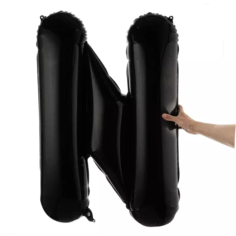 balloonify-black-mylar-letter-n-balloon-40-1-count-box Balloonify Black Mylar Letter N Balloon – 40″ – 1 count box