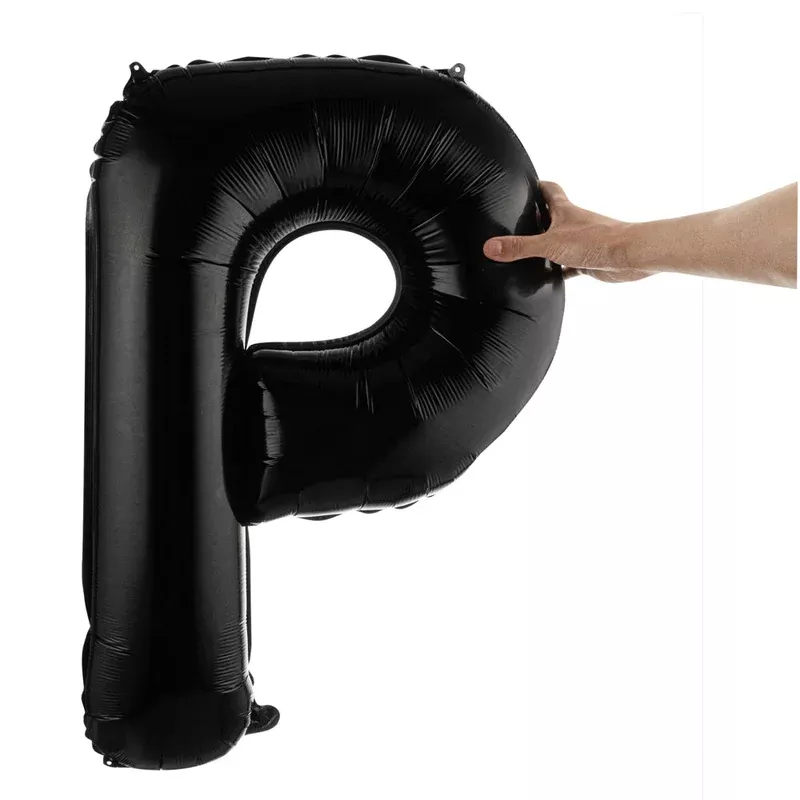 balloonify-black-mylar-letter-p-balloon-40-1-count-box Balloonify Black Mylar Letter P Balloon – 40″ – 1 count box
