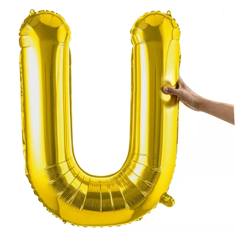 balloonify-gold-mylar-letter-u-balloon-40-1-count-box Balloonify Gold Mylar Letter U Balloon – 40″ – 1 count box