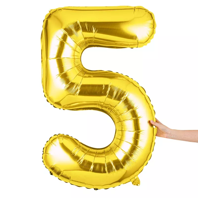 balloonify-gold-mylar-number-5-balloon-40-1-count-box Balloonify Gold Mylar Number 5 Balloon – 40″ – 1 count box