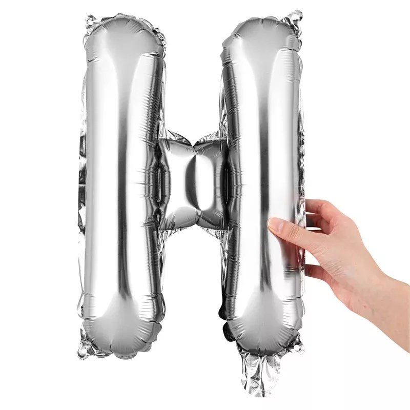 balloonify-silver-mylar-letter-h-balloon-16-1-count-box Balloonify Silver Mylar Letter H Balloon – 16″ – 1 count box