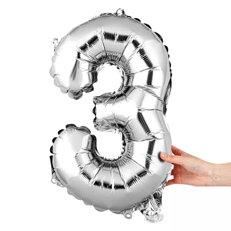 balloonify-silver-mylar-number-3-balloon-16-1-count-box Balloonify Silver Mylar Number 3 Balloon – 16″ – 1 count box