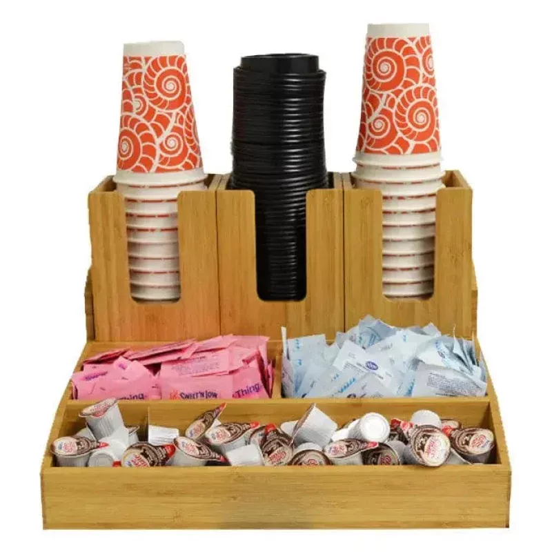 bamboo-6-section-condiment-cup-rack Bamboo 6 Section Condiment & Cup Rack