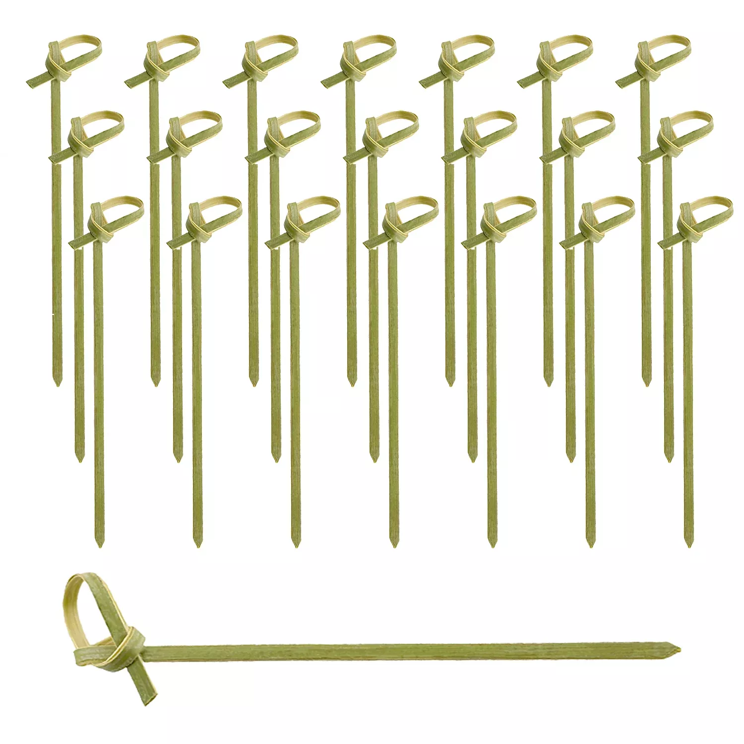 Bamboo Knotted Picks - Bamboo Martini Skewers Toothpicks, 1000pc