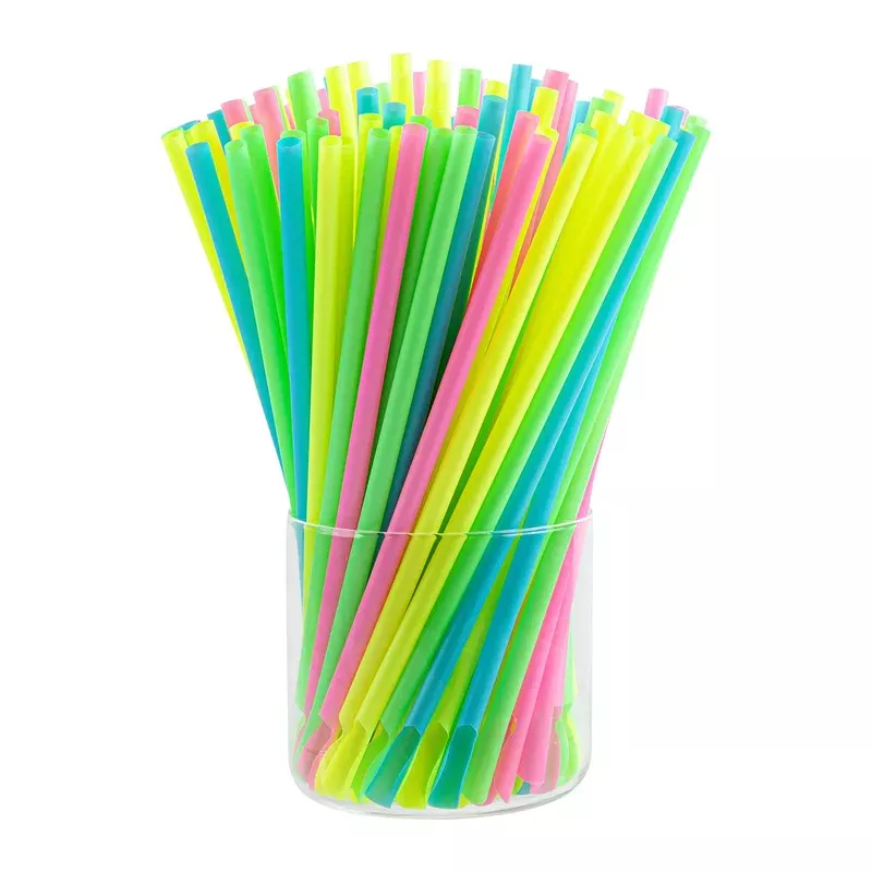 basic-nature-assorted-pla-plastic-spoon-straw-unwrapped-compostable-8-100-count- Basic Nature Assorted PLA Plastic Spoon Straw – Unwrapped Compostable – 8″ – 100 count box