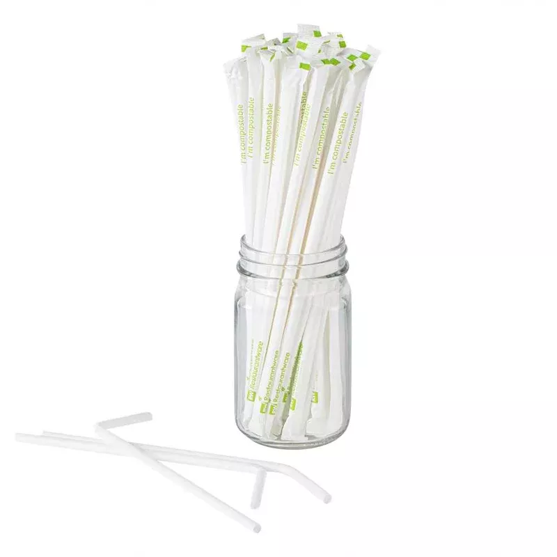 basic-nature-white-pla-pbat-plastic-straw-wrapped-flexible-compostable-8-1-4-400 Basic Nature White PLA / PBAT Plastic Straw – Wrapped Flexible Compostable – 8 1/4″ – 4000 count box