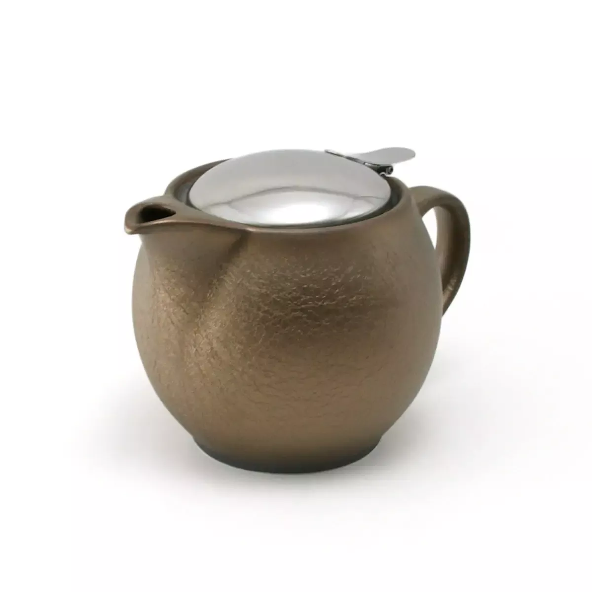 BEE HOUSE ROUND CERAMIC TEAPOT 15OZ ANT GOLD