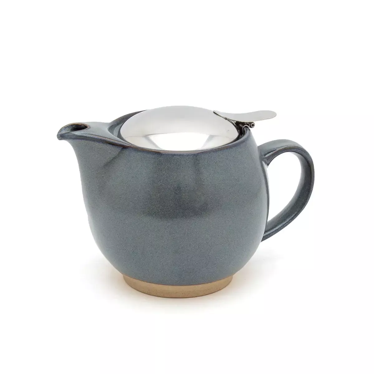 BEE HOUSE ROUND CERAMIC TEAPOT 15OZ STONE GRY