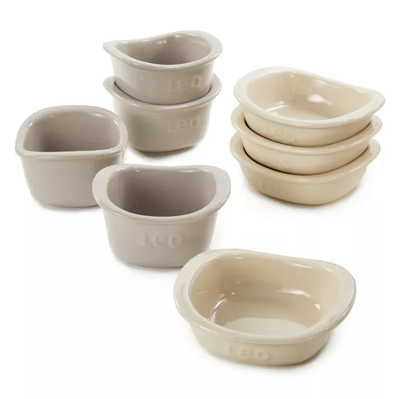 berghoff-balance-stone-8pc-square-ramekin-set BergHOFF Balance Stone 8pc Square Ramekin Set
