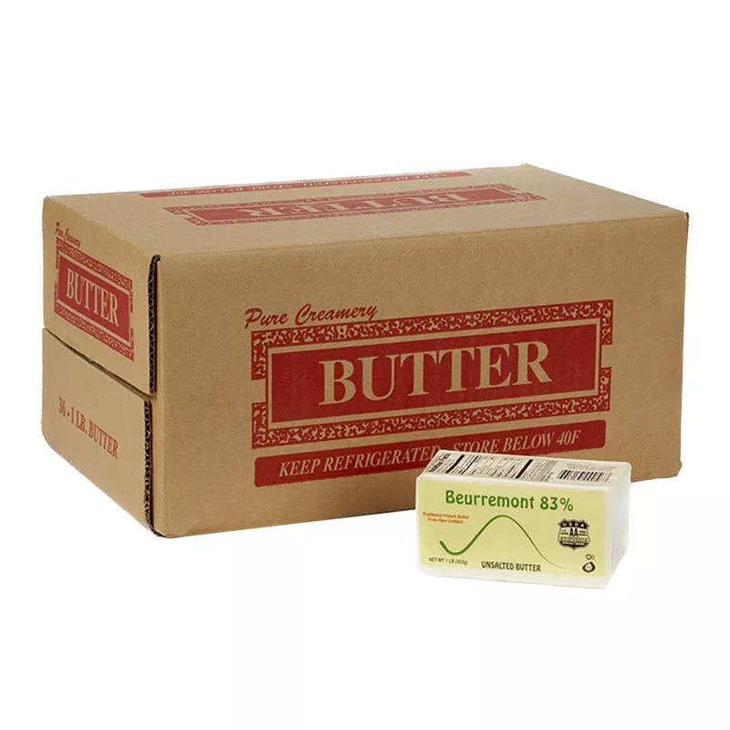 beurremont-83-unsalted-butter-1-lb-box-36 Beurremont - 83% Unsalted Butter - 1 lb (box of 36)