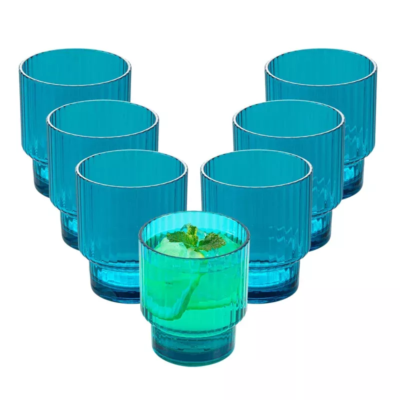 bev-tek-11-oz-blue-san-plastic-tumbler-stackable-48-count-box Bev Tek 11 oz Blue SAN Plastic Tumbler – Stackable – 48 count box