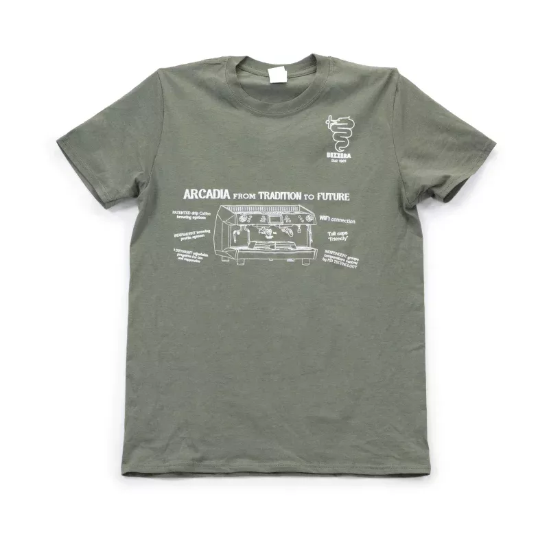 Bezzera Machine Drawing Green T-Shirt – Size S