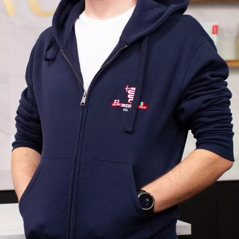 bezzera-navy-blue-hooded-sweatshirt Bezzera Navy Blue Hooded Sweatshirt