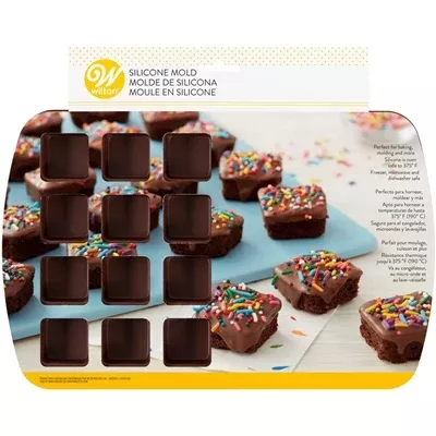 bite-size-brownie-squares-silicone-mold-24-cup Bite-Size Brownie Squares Silicone Mold - 24 cup