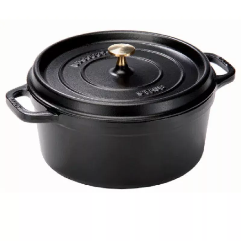 black-matte-9-qt-round-cocotte Black Matte 9 qt Round Cocotte