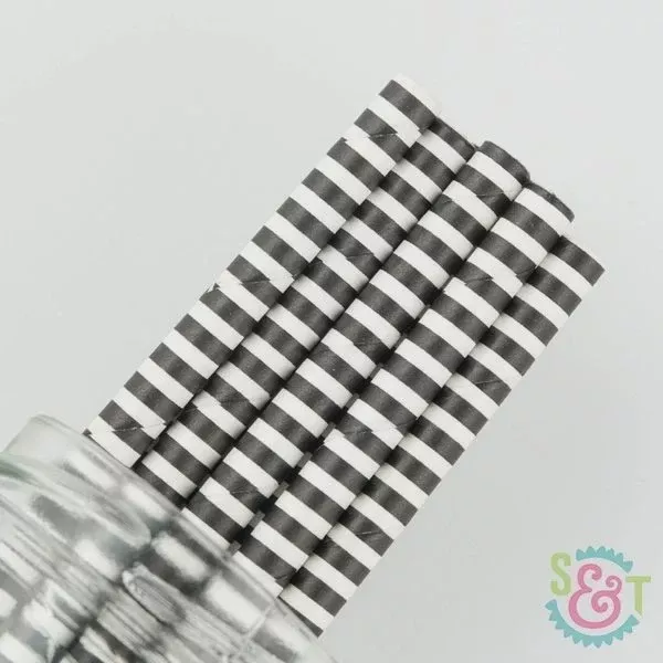 black-pinstripe-cake-pop-straws-25-straws Black Pinstripe Cake Pop Straws - 25 Straws