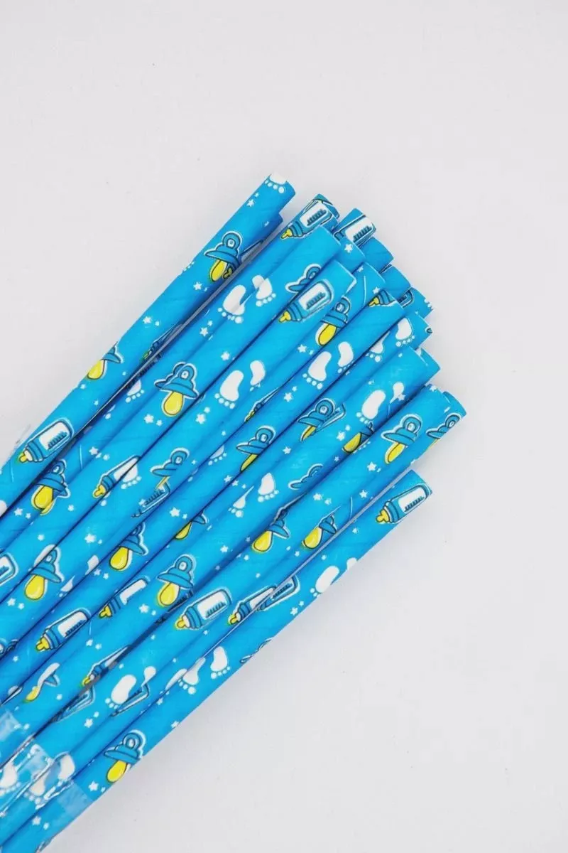 blue-baby-shower-cake-pop-straws-25-straws Blue Baby Shower Cake Pop Straws - 25 Straws