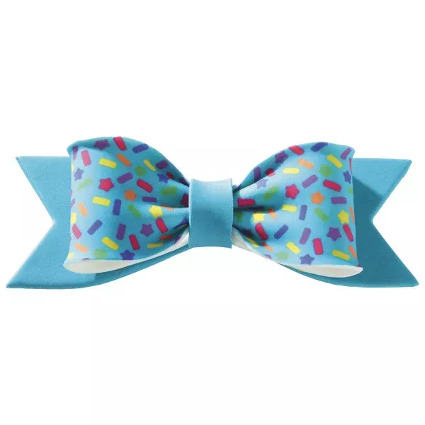 blue-confetti-gum-paste-bow-decopac Blue Confetti Gum Paste Bow, Decopac