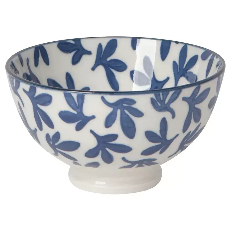 blue-floral-stamped-bowl-4-inch Blue Floral Stamped Bowl 4 inch
