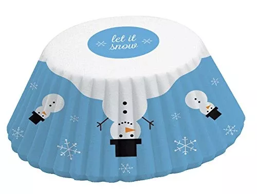 blue-snowmen-baking-cups-50-cupcake-liners Blue Snowmen Baking Cups - 50 Cupcake Liners