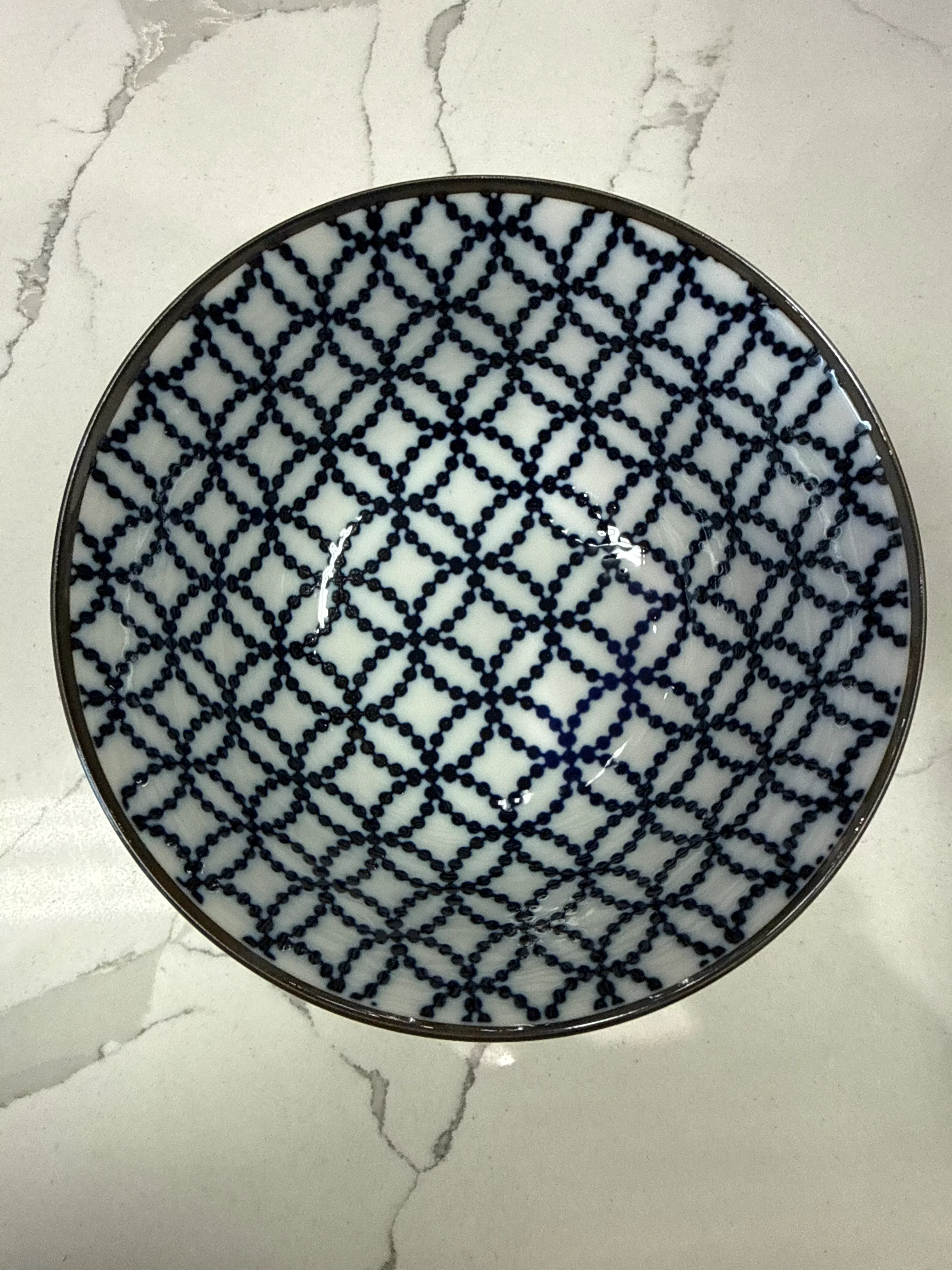 blue-white-bead-bowl-5 BLUE & WHITE BEAD BOWL 5"