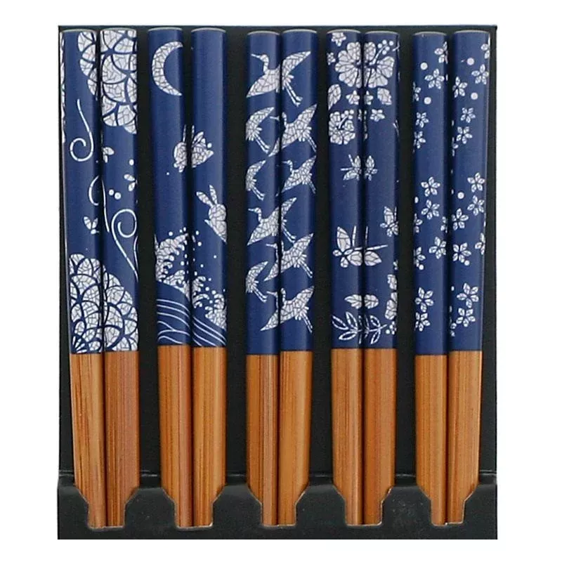 BLUE & WHITE PRINT CHOPSTICKS SET