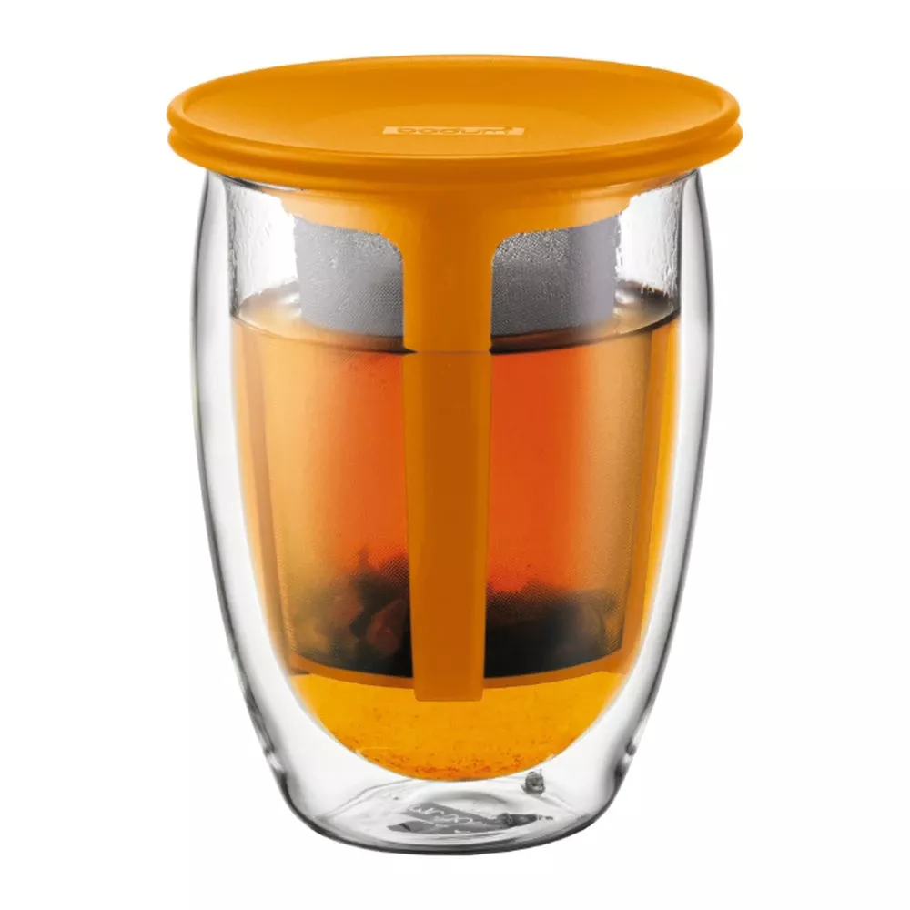 bodum-12oz-tea-one-with-strainer-in-orange Bodum 12oz Tea For One With Strainer In Orange