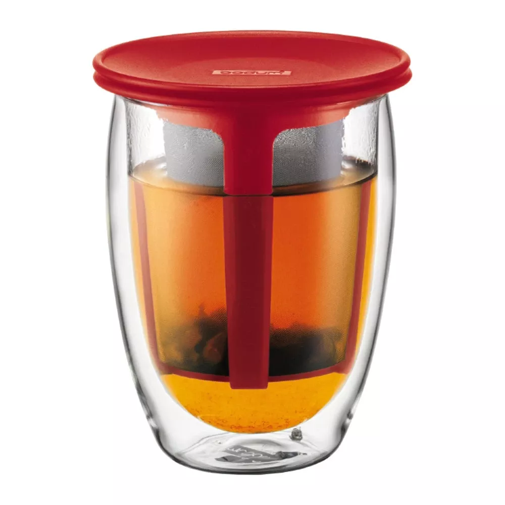 bodum-12oz-tea-one-with-strainer-in-red Bodum 12oz Tea For One With Strainer In Red