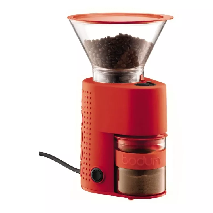 bodum-bistro-burr-coffee-grinder-in-red Bodum Bistro Burr Coffee Grinder In Red