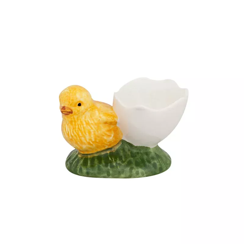 Bordallo Pinheiro Egg Cup Eggshell with Chick