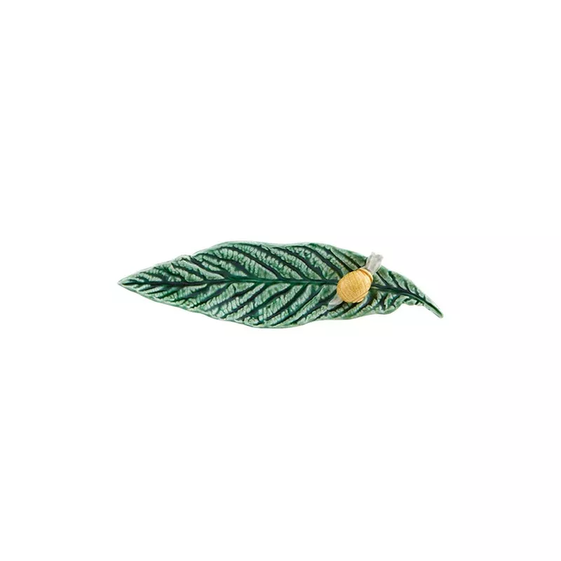 Bordallo Pinheiro Medlar Leaf with Snail