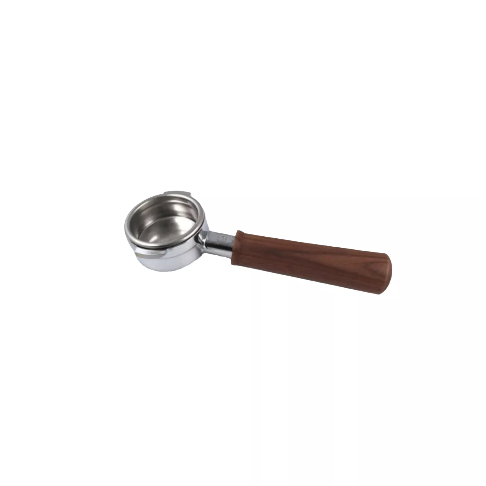 Bottomless Stainless Steel Complete Portafilter in Walnut Wood (PM.558)