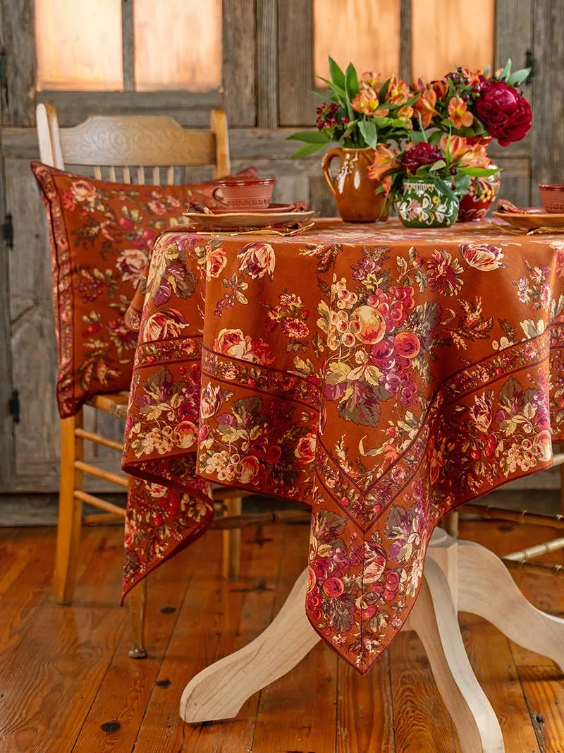 bountiful-harvest-tablecloth-rust-60x90 Bountiful Harvest Tablecloth - Rust: 60x90