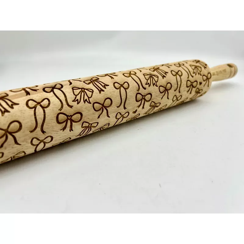 bows-embossed-rolling-pin Bows Embossed Rolling Pin