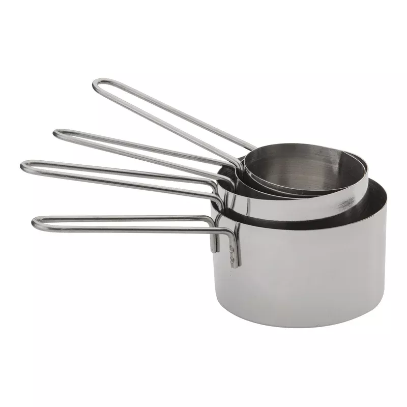 browne-4-piece-measuring-cup-set-loop-handle-stainless-steel Browne 4 Piece Measuring Cup Set Loop Handle Stainless Steel