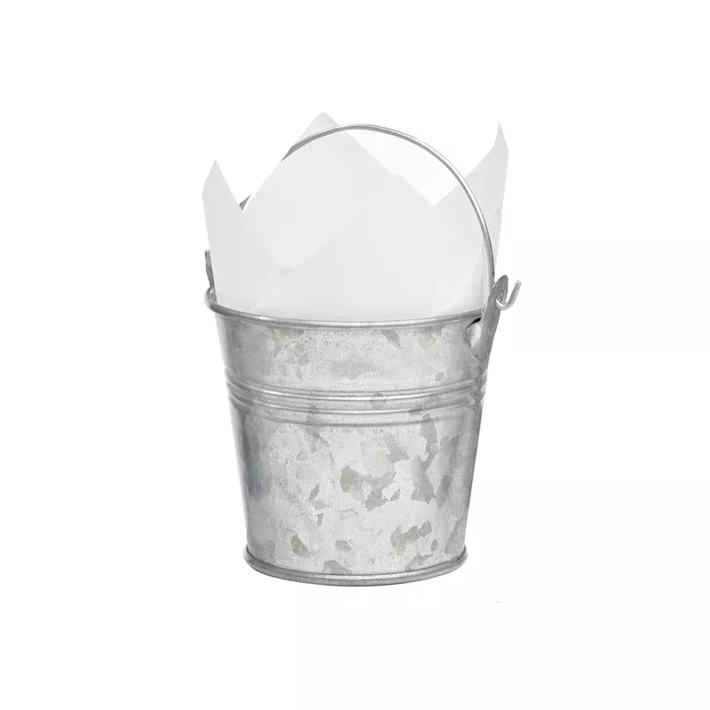 Bucket Mini 7 Ounce Silver Metal6 – 24 COUNT