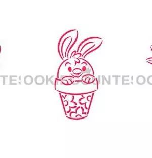Bunny in Pot Paint Your Own Stencil