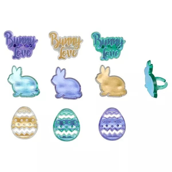 bunny-love-cupcake-rings-12-rings Bunny Love Cupcake Rings - 12 Rings