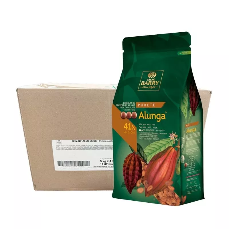 Cacao Barry - Alunga Milk Chocolate 41% - 11 lb (box of 4)