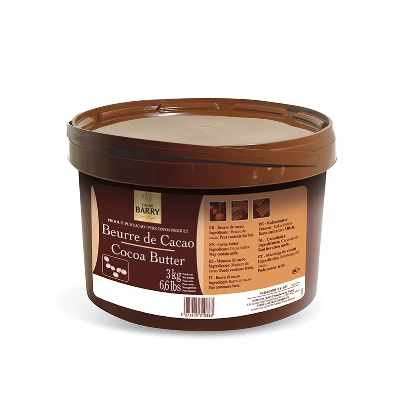 cacao-barry-deodorized-cocoa-butter-6-6-lb Cacao Barry - Deodorized Cocoa Butter - 6.6 lb