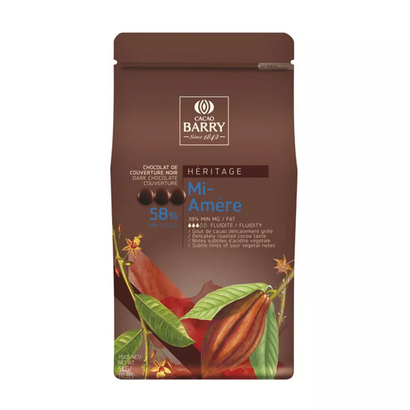 Cacao Barry - Mi-Amere Dark Chocolate 58% - 11 lb