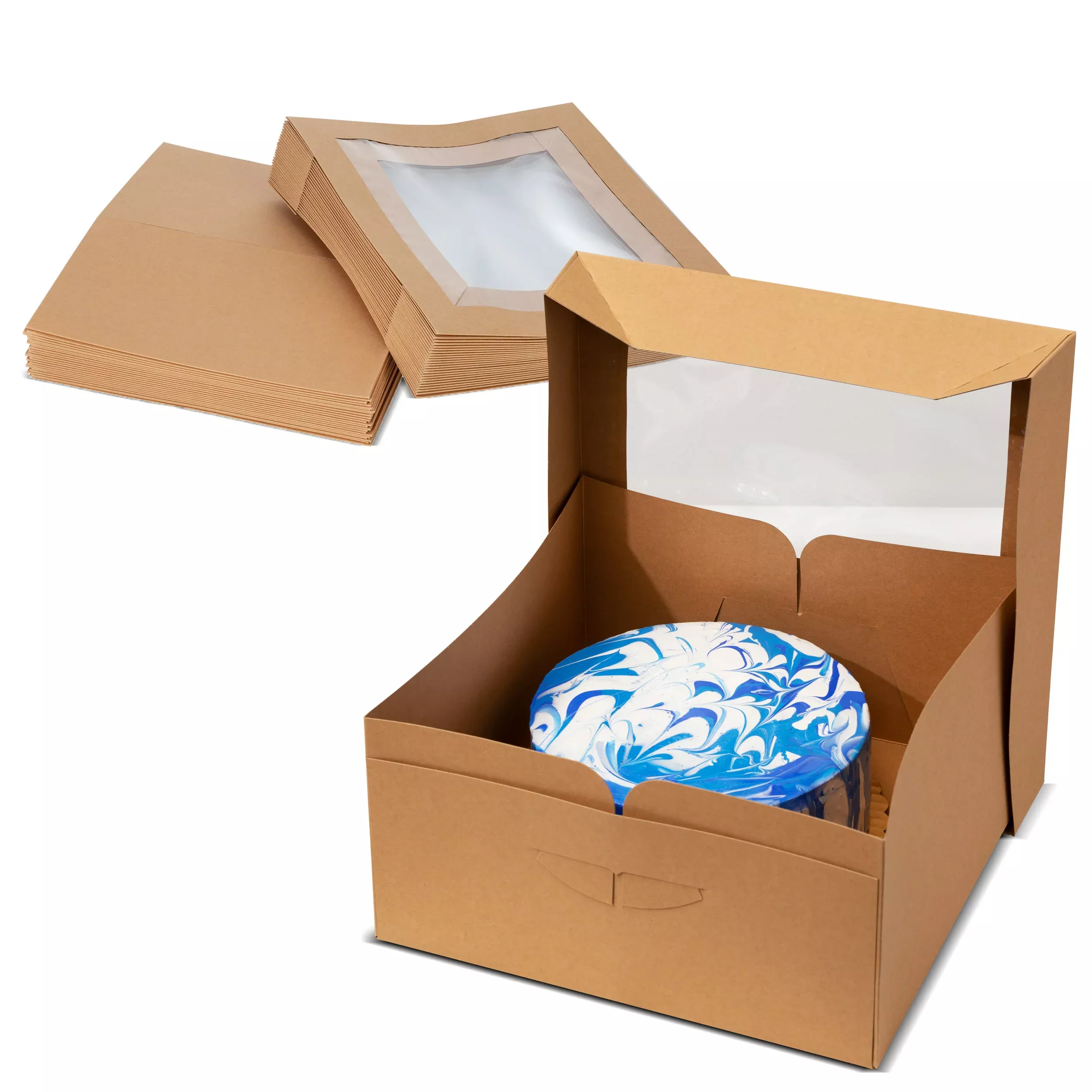 cake-boxes-with-window-25-pack-12-x-12-x-6-inch-bakery-boxes Cake Boxes with Window 25-Pack 12” x 12” x 6” Inch Bakery Boxes
