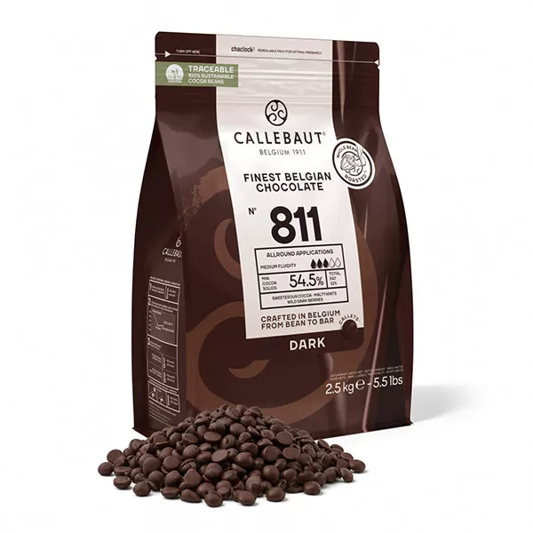 callebaut-811-dark-chocolate-54-5-5-5-lb Callebaut - 811 Dark Chocolate 54.5% - 5.5 lb