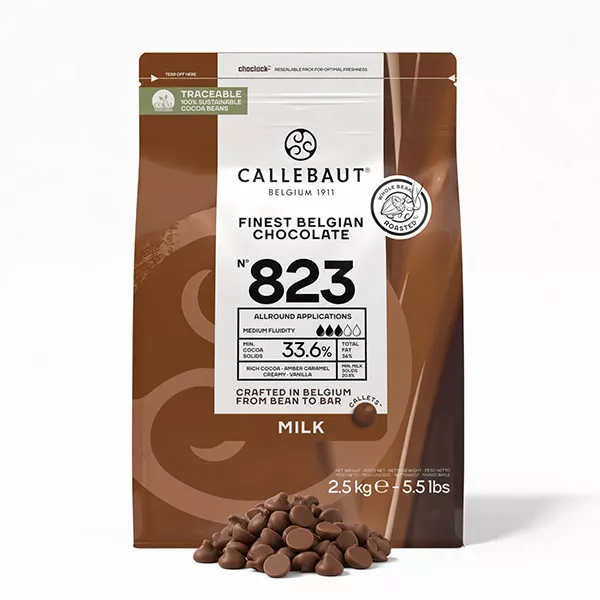 callebaut-823-milk-chocolate-33-6-5-5-lb Callebaut - 823 Milk Chocolate 33.6% - 5.5 lb