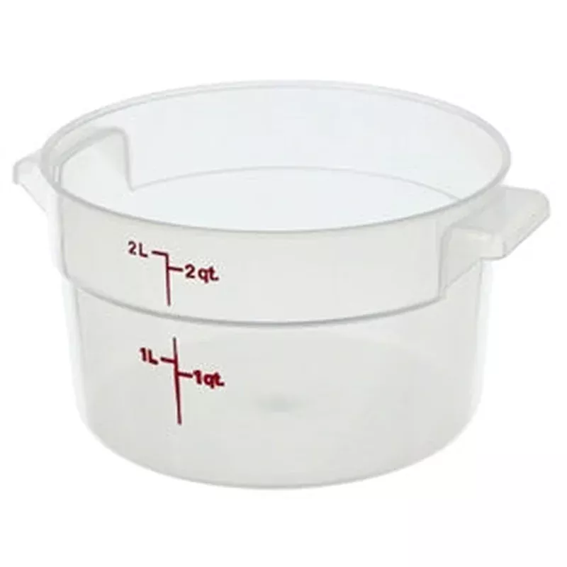 cambro-2-quart-round-translucent-measuring-storage-container-12-each-1-case Cambro 2 Quart Round Translucent Measuring Storage Container-12 Each-1/Case