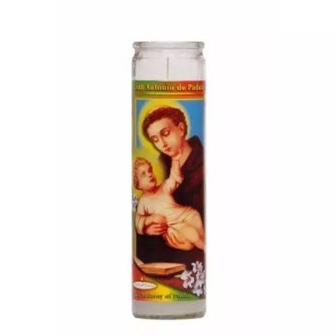 Candle Prayer 7-Day St. Anthony of Padua White - Case of 12